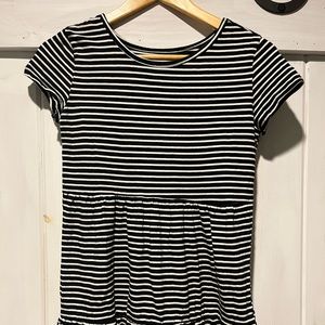 Girls 14-16 plus  black and white striped tunic/dress.